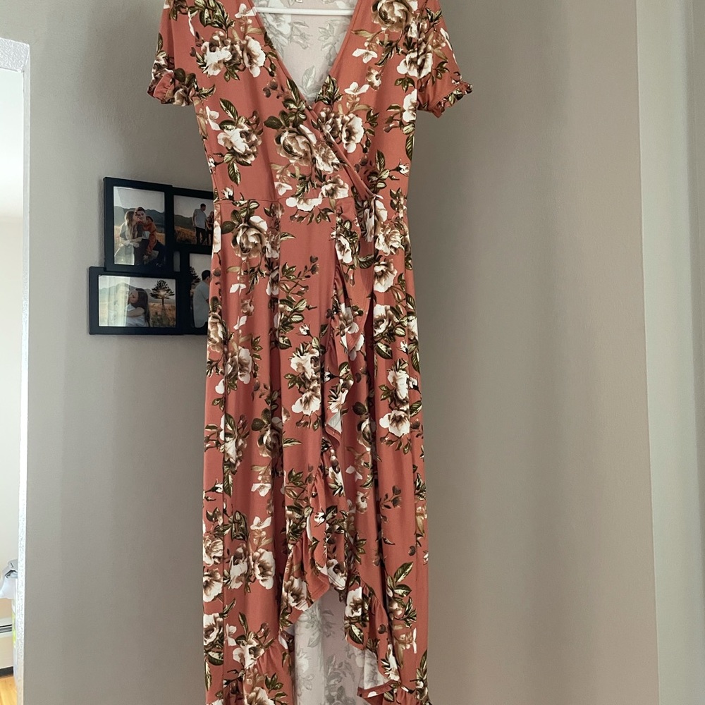 Floral High Low Dress